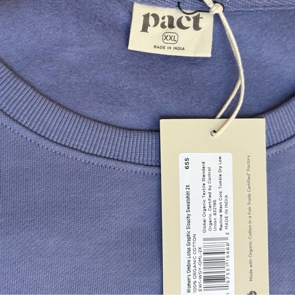 Pact Ombré Lotus Moon Star Graphic Soft Organic Cotton oversized pullover - Picture 4 of 7